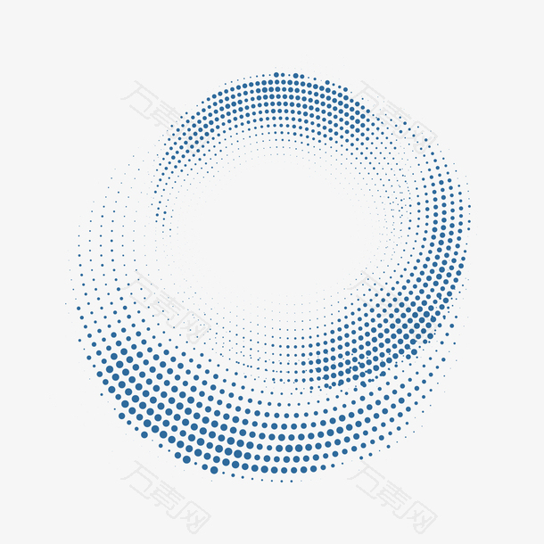 蓝色圆环点状纹理元素