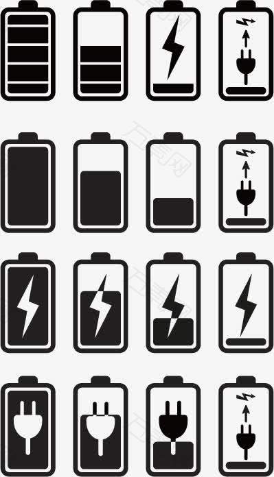 电池电量线型图标