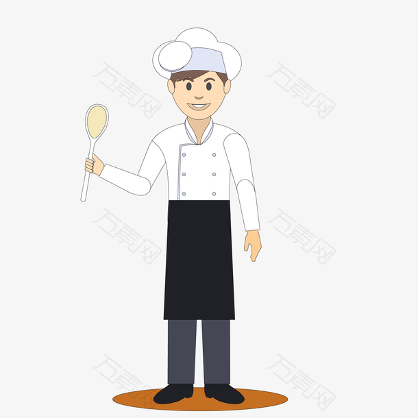 卡通创意厨房的厨师