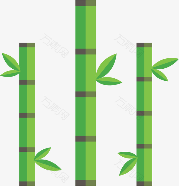 绿色卡通植物竹林