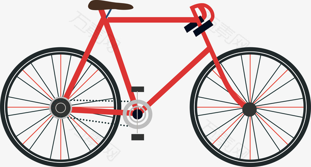 红色公路自行车