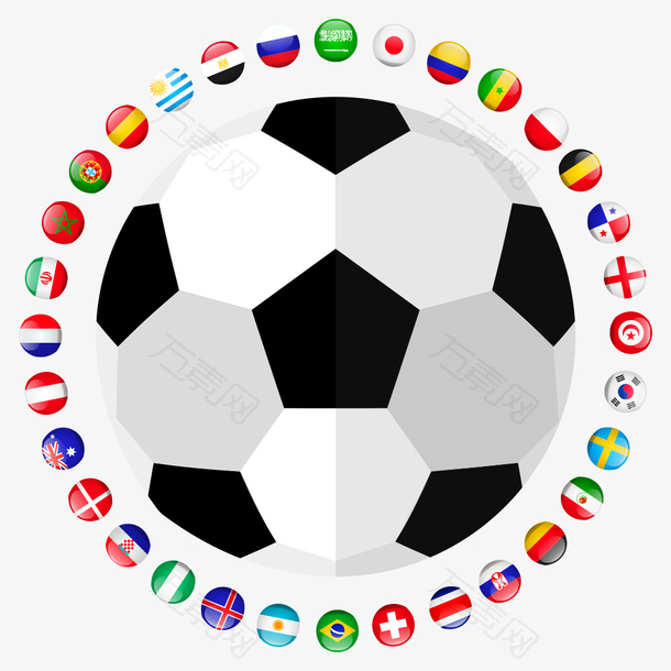 俄罗斯足球世界杯比赛图标设计矢