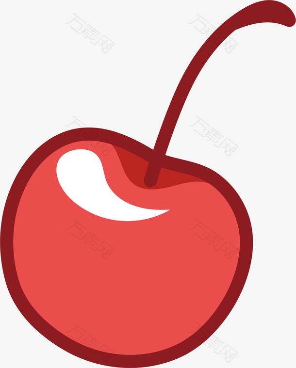 矢量图红色的小苹果