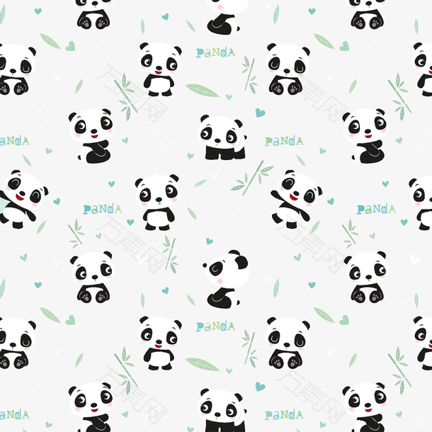 创意小熊猫背景图