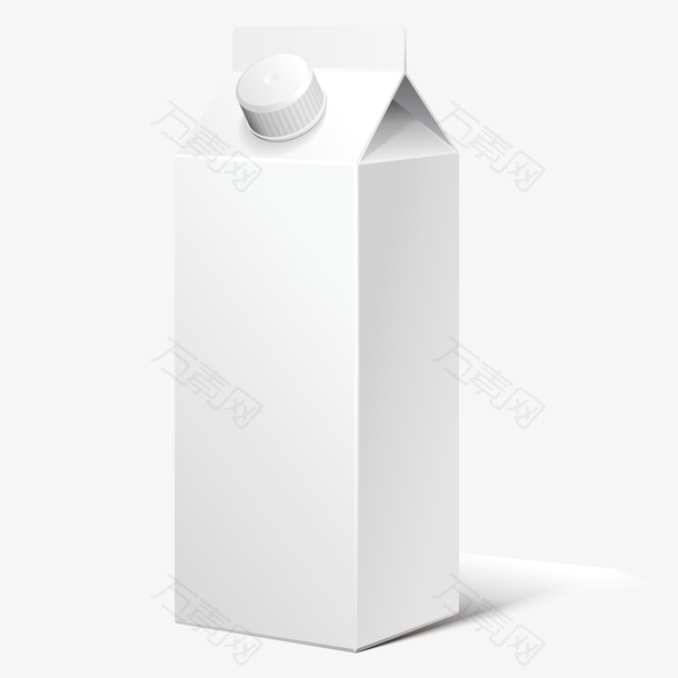 空白饮料盒子矢量图