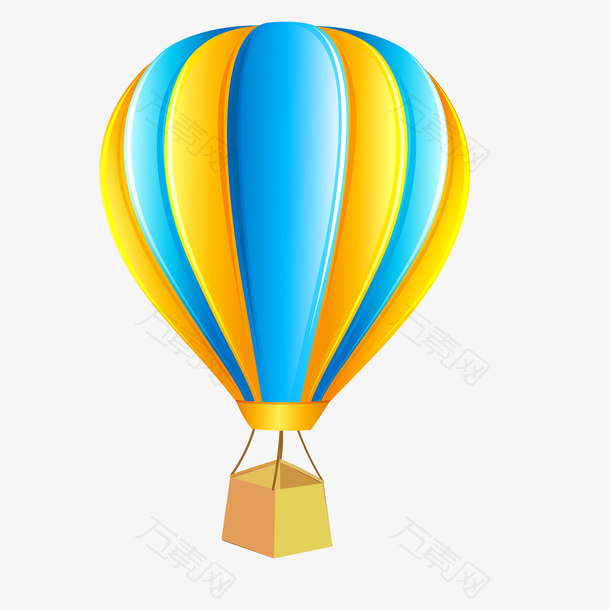 卡通彩色的热气球设计