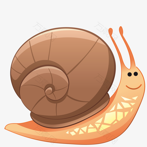 卡通昆虫蜗牛矢量图