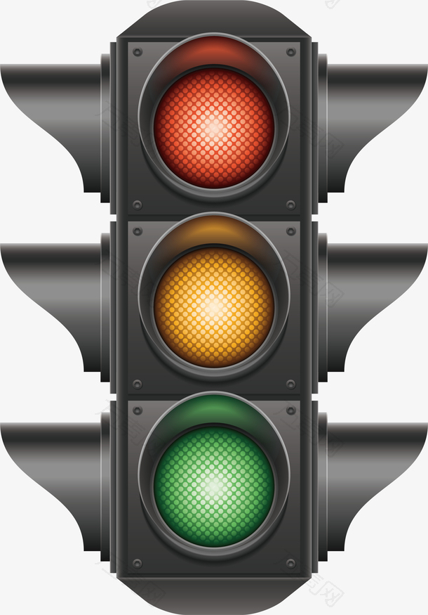 质感红绿灯设计图标