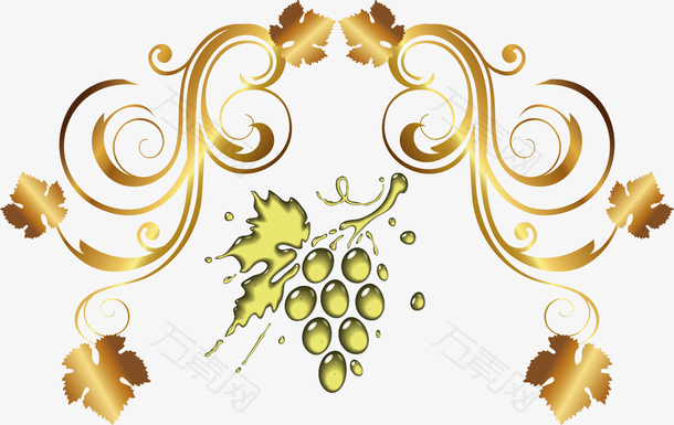 葡萄酒标签矢量图设计
