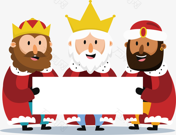 大胡子国王圣诞节促销海报