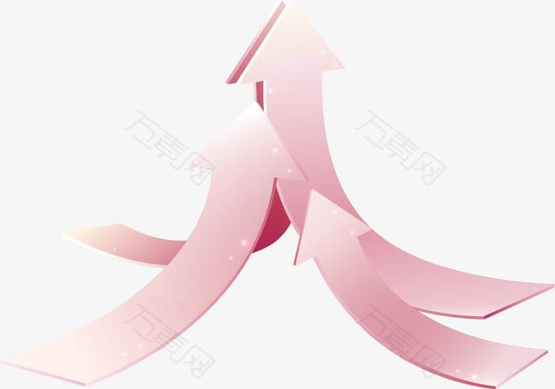 矢量手绘粉色箭头