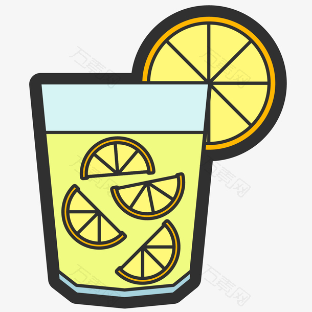 黄色柠檬果汁