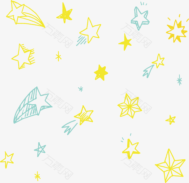 黄绿色星星花纹