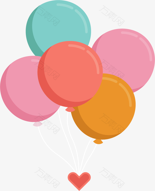 粉红可爱生日气球