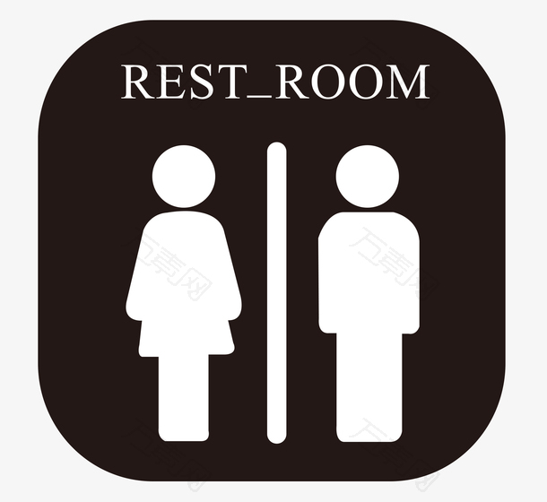 男女厕所矢量标志