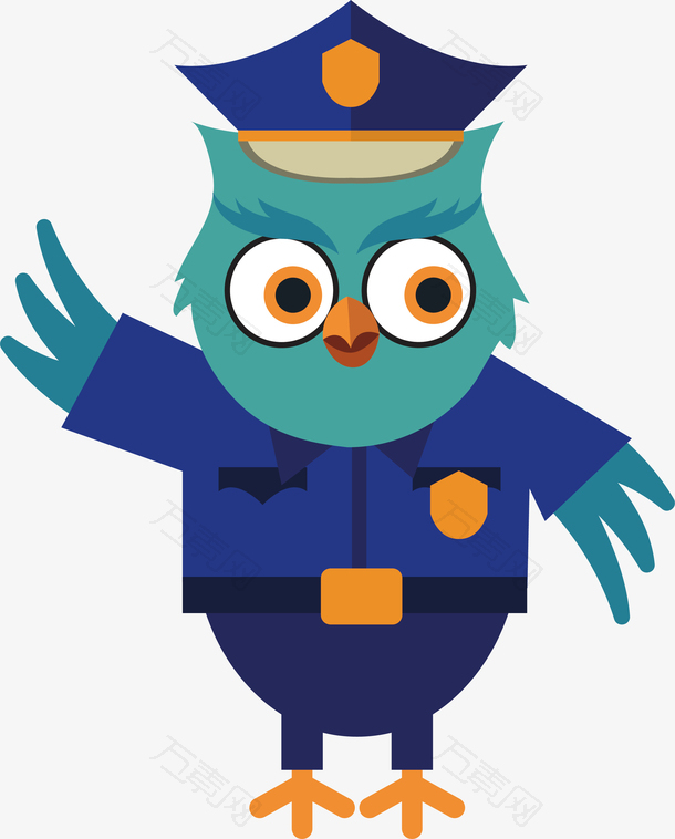 维护治安的警察猫头鹰