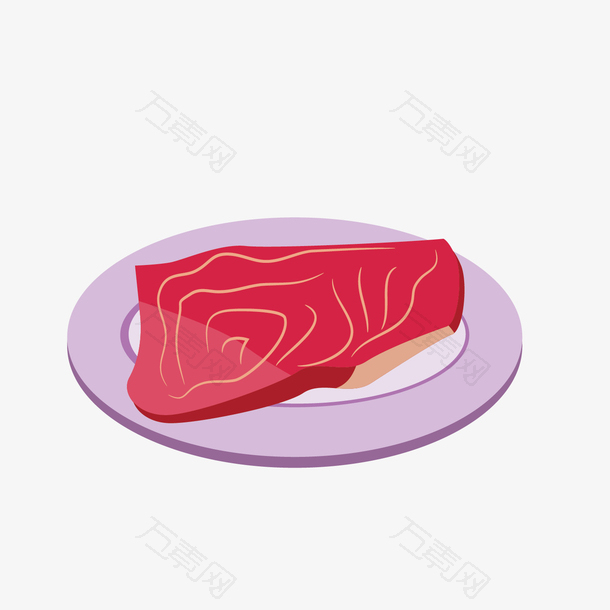 手绘猪肉瘦肉设计素材