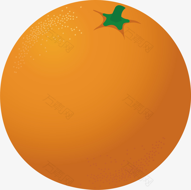 矢量图橙色的大橙子