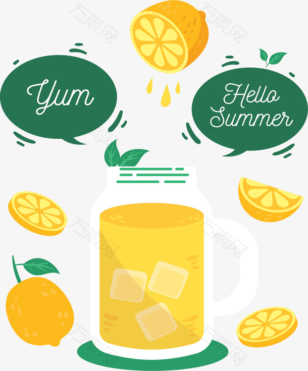 美味柠檬汁你好夏天