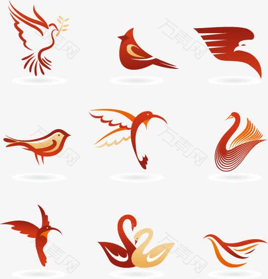 鸟形logo素材