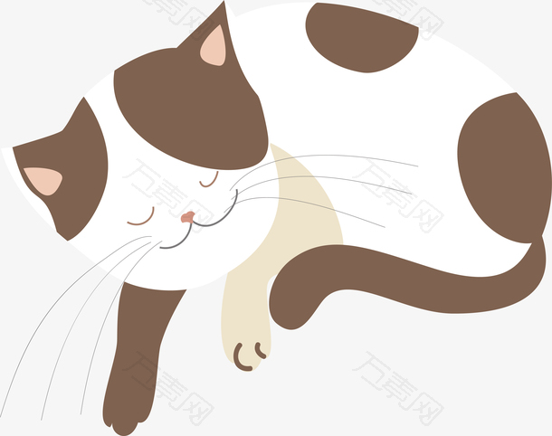 森林动物卡通插画猫咪素材