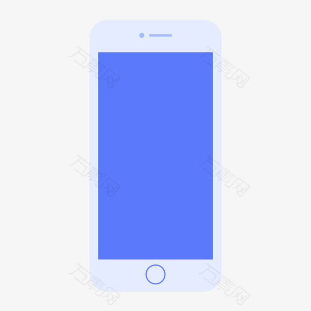 蓝色圆角手机科技元素