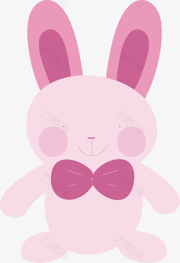矢量图可爱的兔玩偶