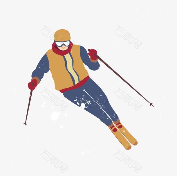 矢量滑雪的运动员