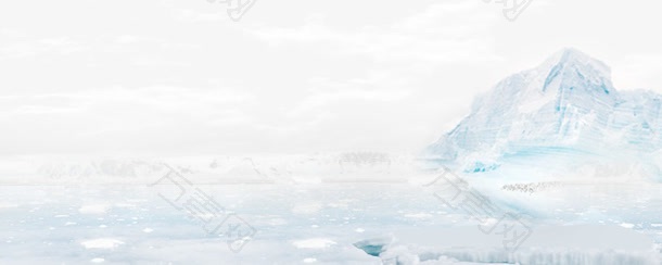 冰山冰块云彩背景