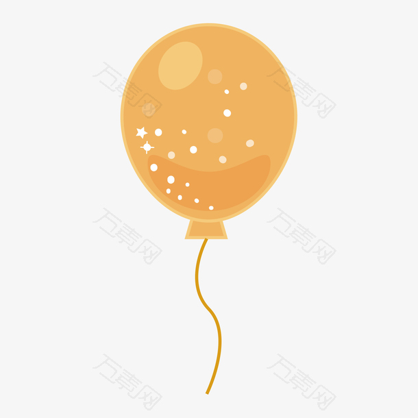 儿童节矢量橙色气球免抠