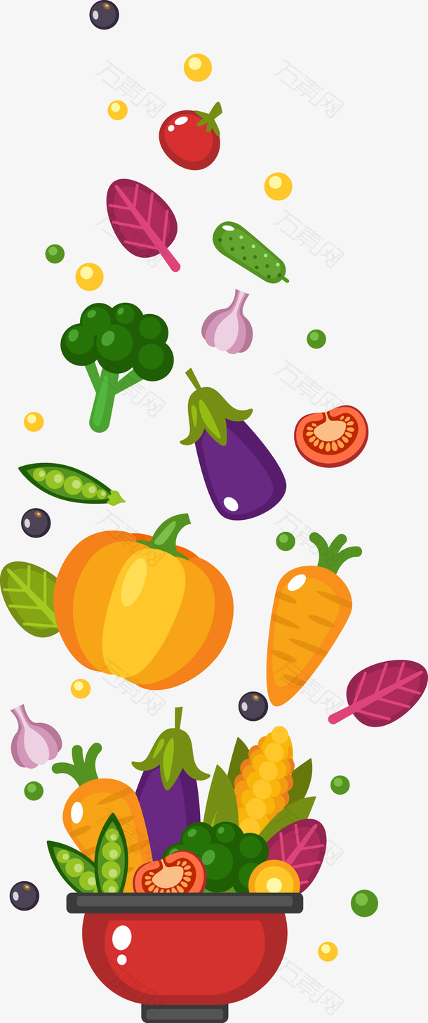 矢量蔬菜装饰图案