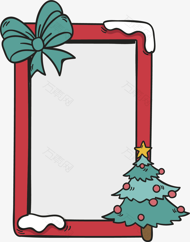 可爱圣诞树装饰框