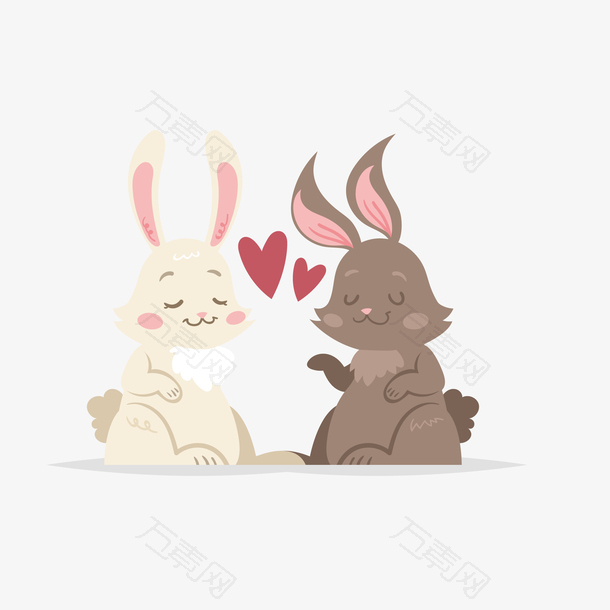 可爱动物设计小兔子