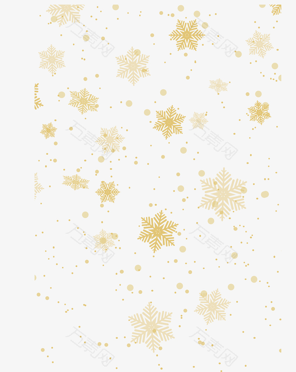 金色圣诞雪花装饰矢量底纹