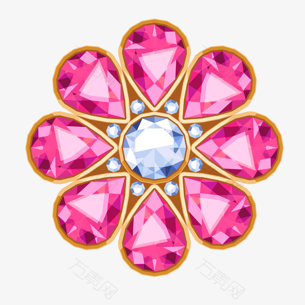 粉红色的钻石标签设计