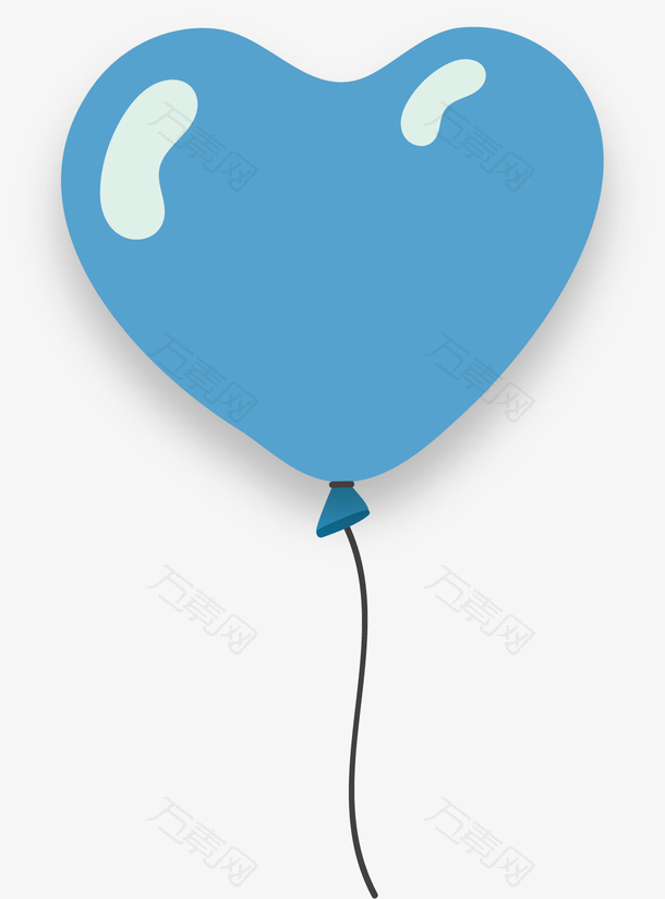 矢量图心形的气球
