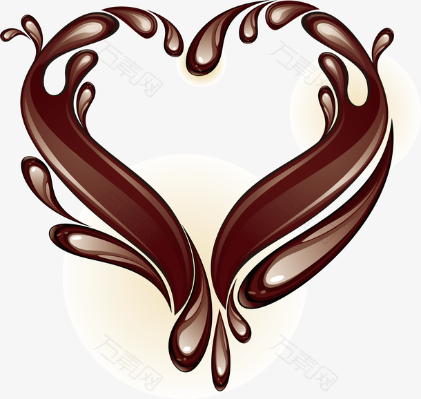 矢量巧克力创意爱心造型