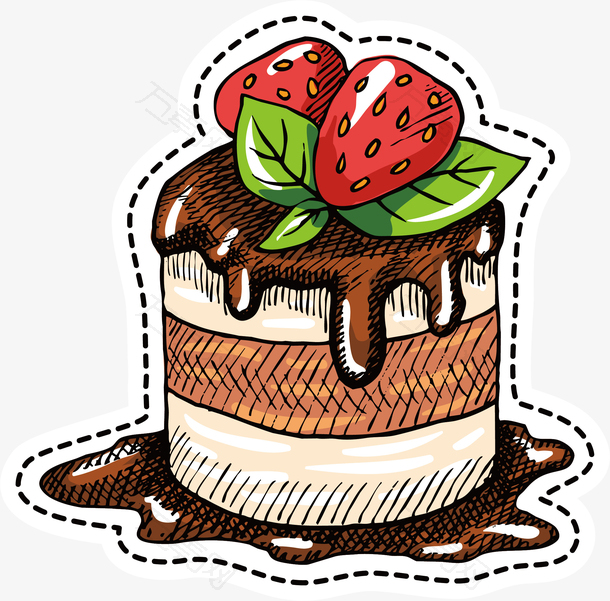 草莓风味沙河特色蛋糕