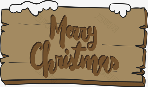 木板上的圣诞快乐