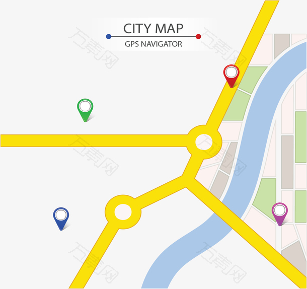 城市定位导航地图