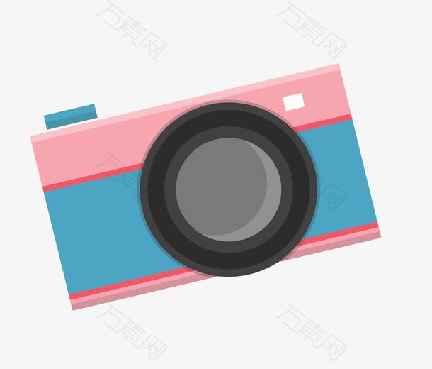 蓝粉色旅游照相机