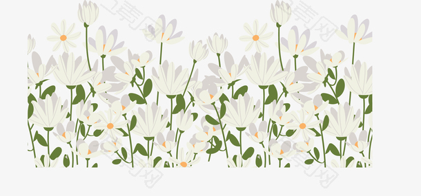 春天浪漫白色花丛