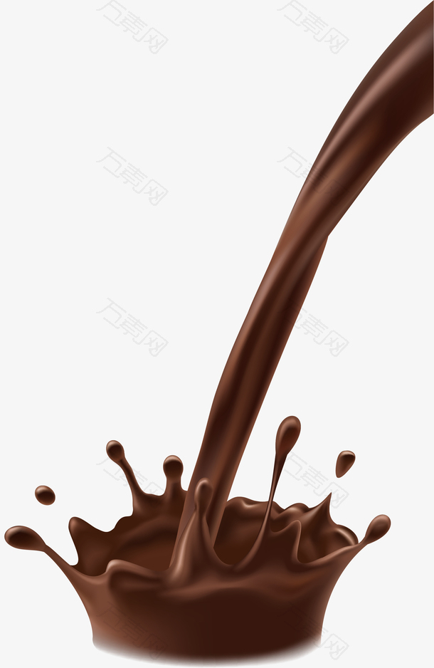 倾倒的巧克力液体