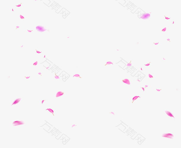 精美的粉红色花瓣免抠图