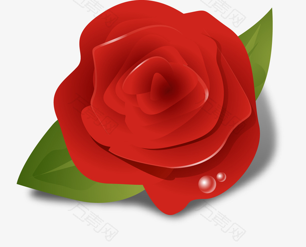 玫瑰花3D矢量图