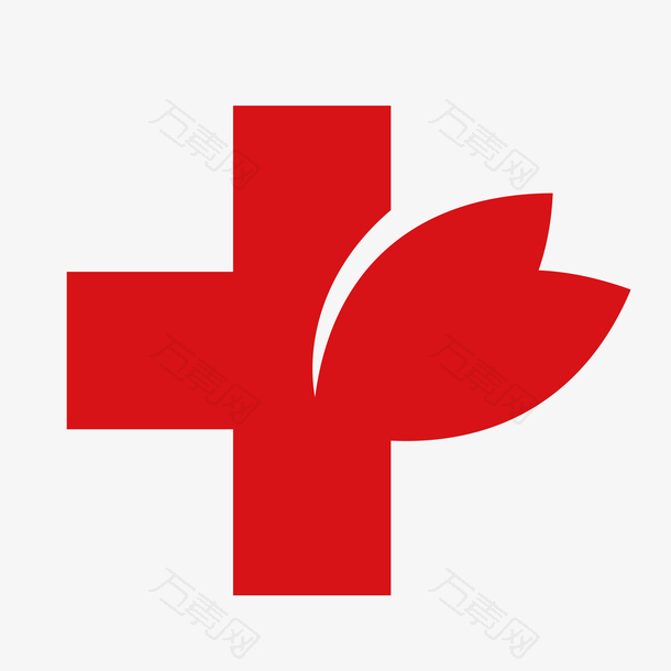 医疗红十字叶子矢量