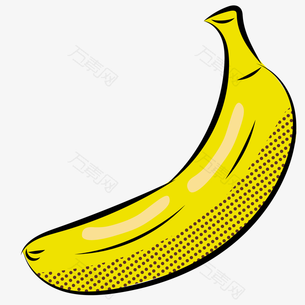矢量波普风装饰香蕉元素