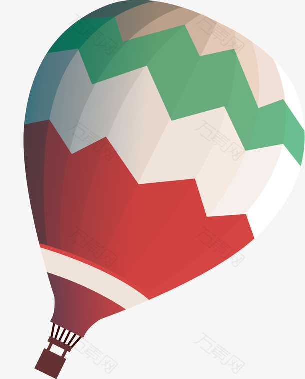 矢量图彩色的热气球