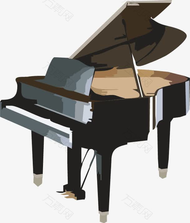 卡通钢琴乐器矢量素材