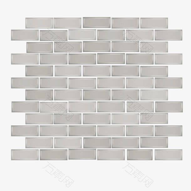 矢量灰色砖墙白色墙壁